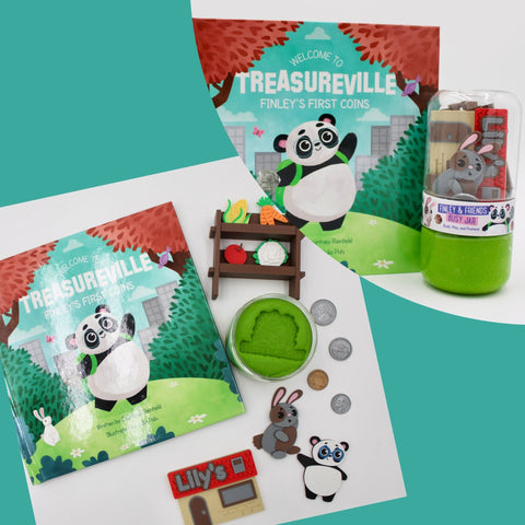 Read & Play Bundle (Welcome to Treasureville) – Teach Kids About Money Through Sensory Play